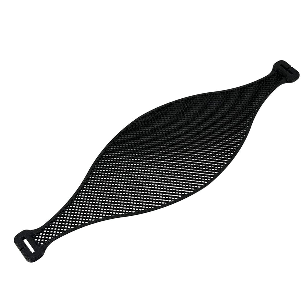 The Capra Comfort Strap for Hifiman Headphones by Capra Audio is a black, oval, ventilated mesh strap with end slots for adjustable fastening or extra support.