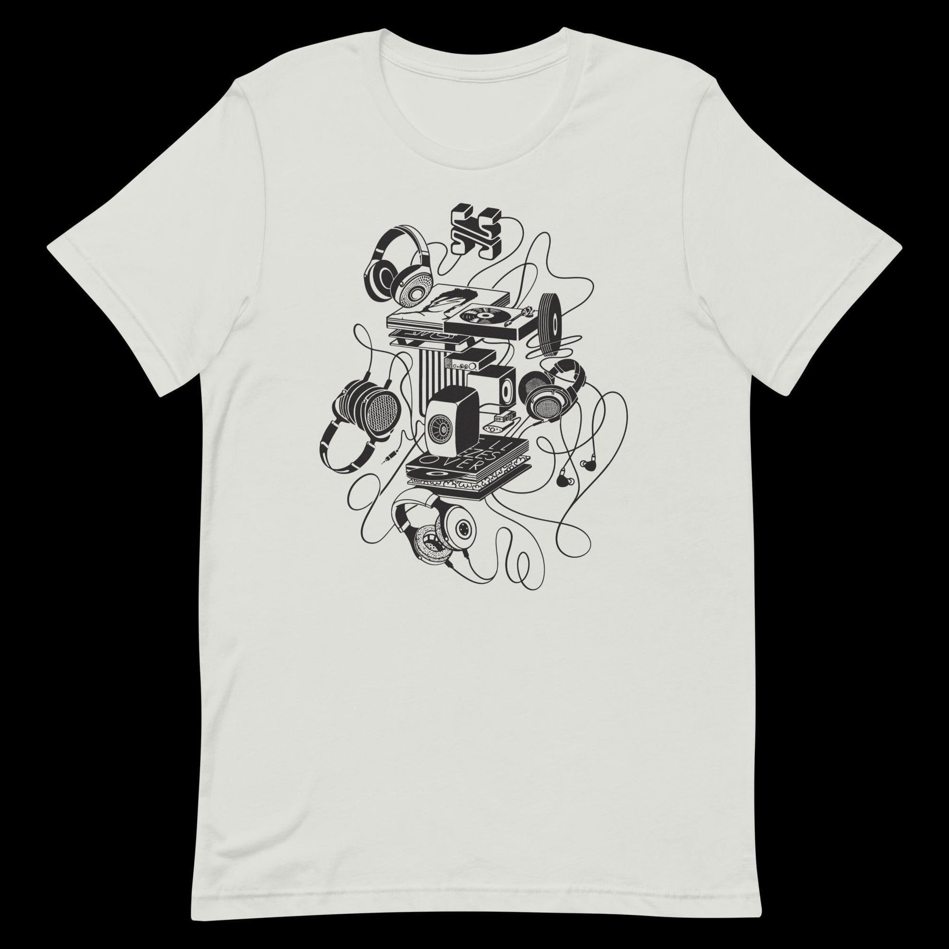 Tangle Tee Headphones.com Silver S