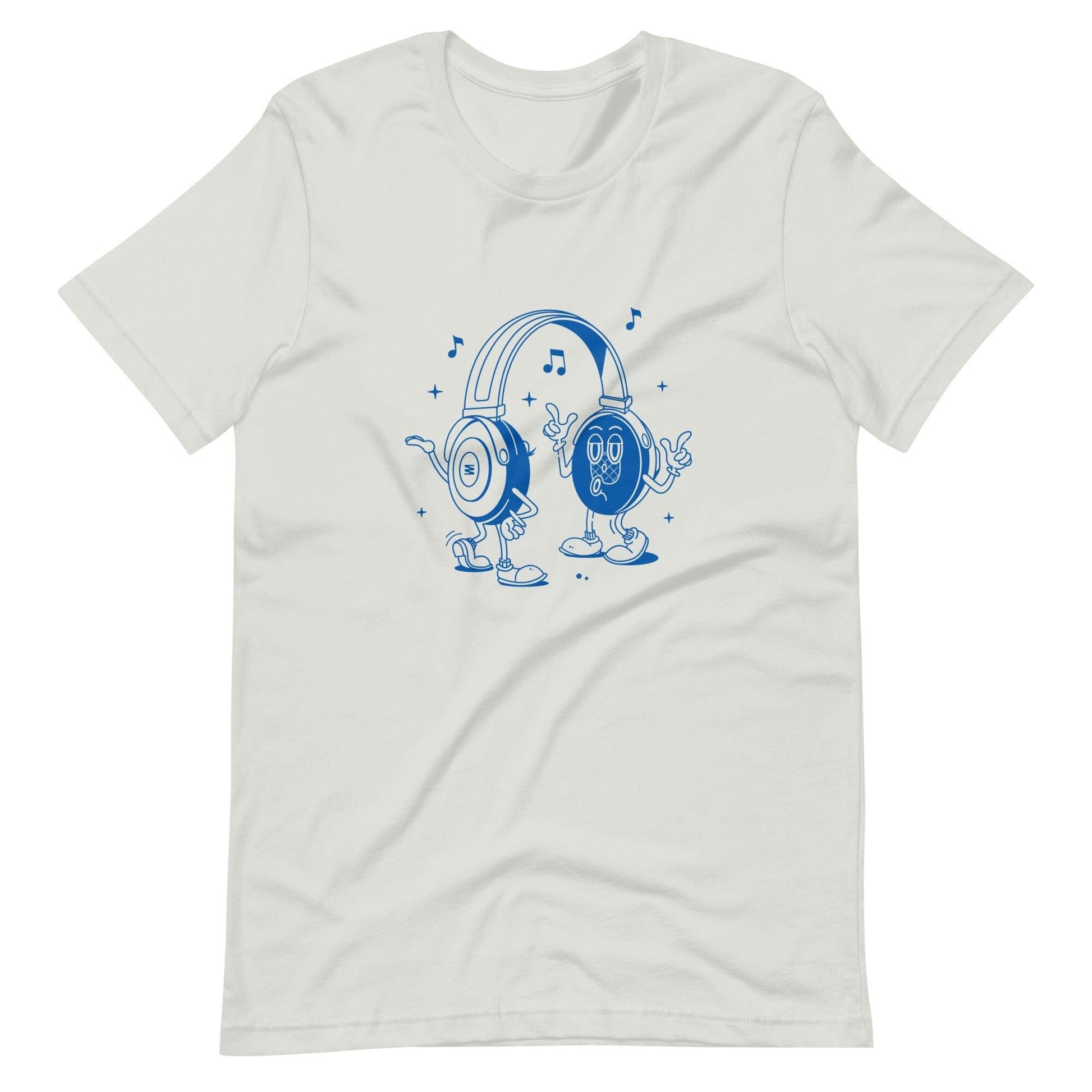 "If it's nice, then listen twice" Unisex t-shirt T-Shirts Headphones.com Silver S 