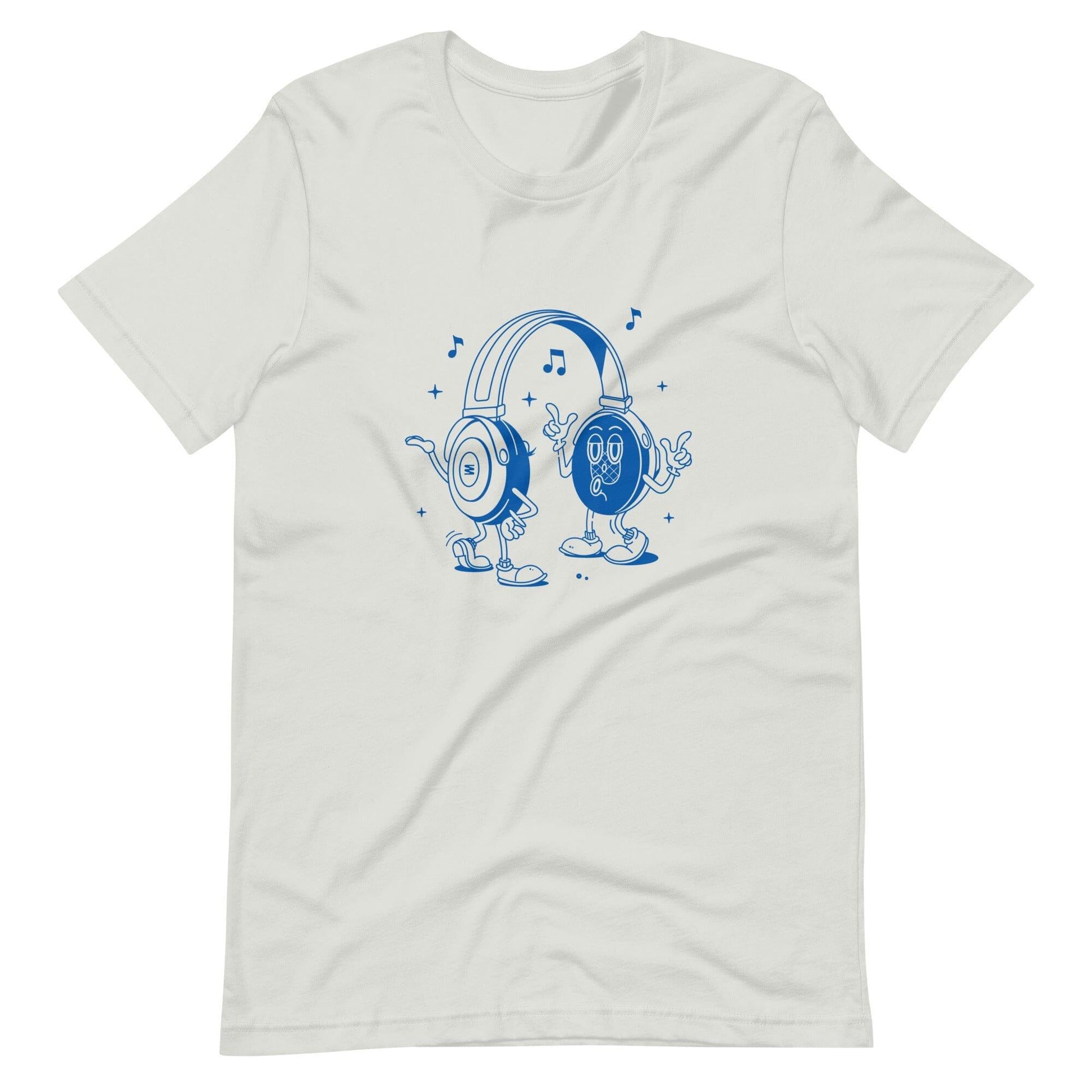 "If it's nice, then listen twice" Unisex t-shirt T-Shirts Headphones.com Silver S