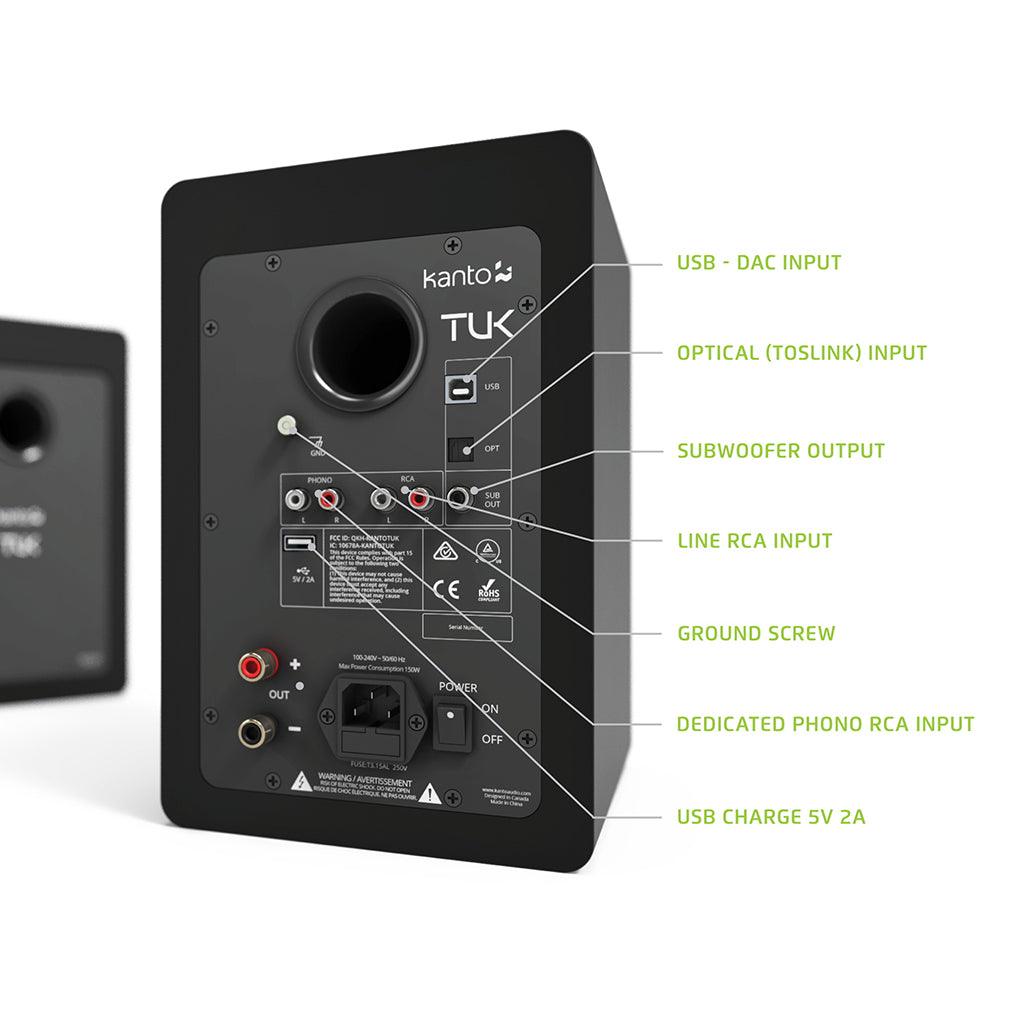 Kanto TUK Powered Bookshelf Speakers Speakers Kanto Living