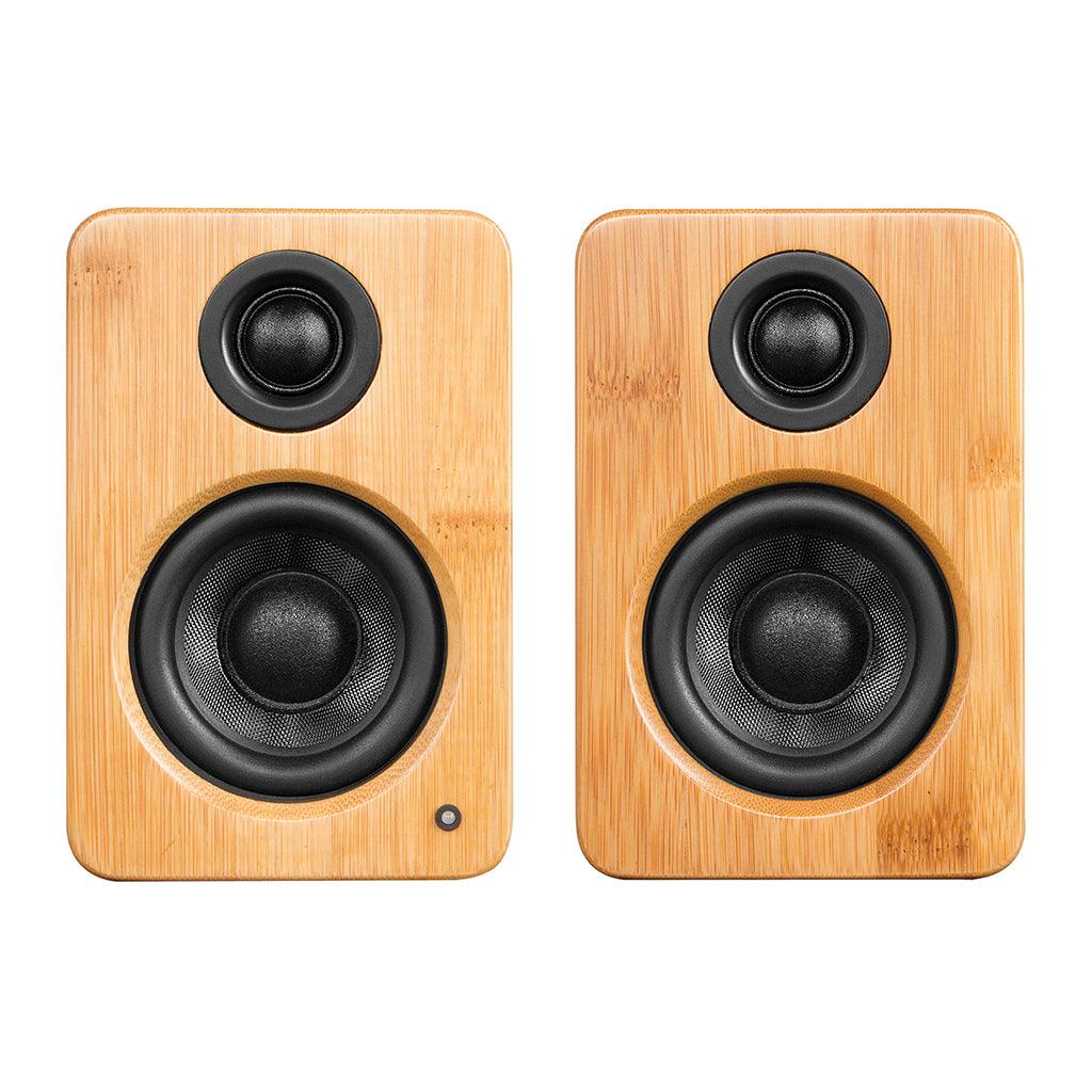 Kanto YU2 Bamboo Powered bookshelf speaker front