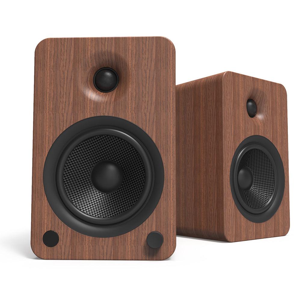 kanto yu6 walnut powered bookshelf speaker