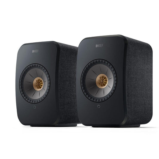 KEF LSX II Wireless Powered Bookshelf Speakers Bookshelf Speakers KEF Black