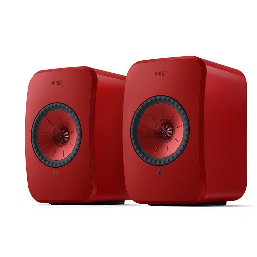KEF LSX II Wireless Powered Bookshelf Speakers Bookshelf Speakers KEF Red