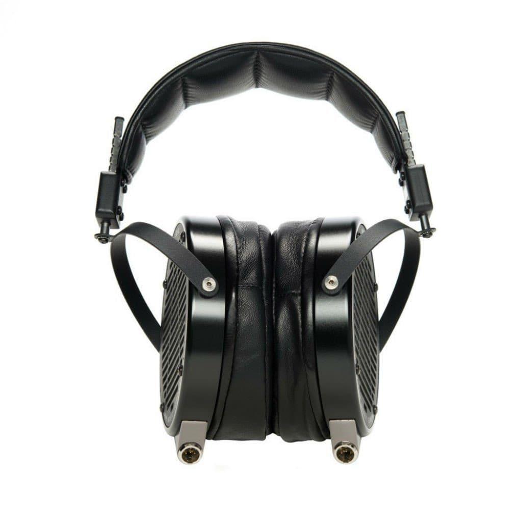 The Audeze LCD-X 2024 Creators Edition Open Box headphones by Audeze feature black planar magnetic over-ear design, cushioned pads, and a padded headband. Their modern metal and leather look delivers high-performance audio for pro mixing.