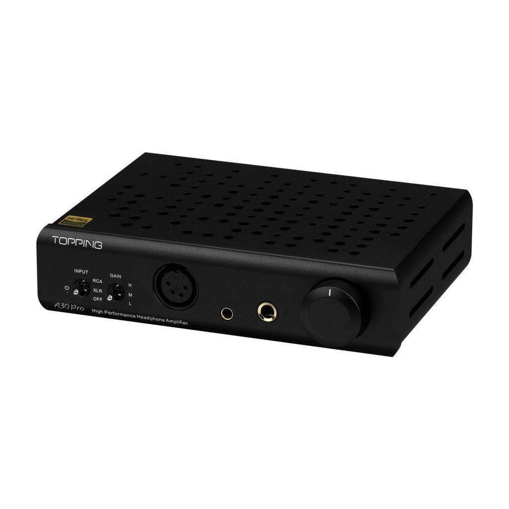 Topping A30 Pro Black Side View Desktop Headphone Amplifier