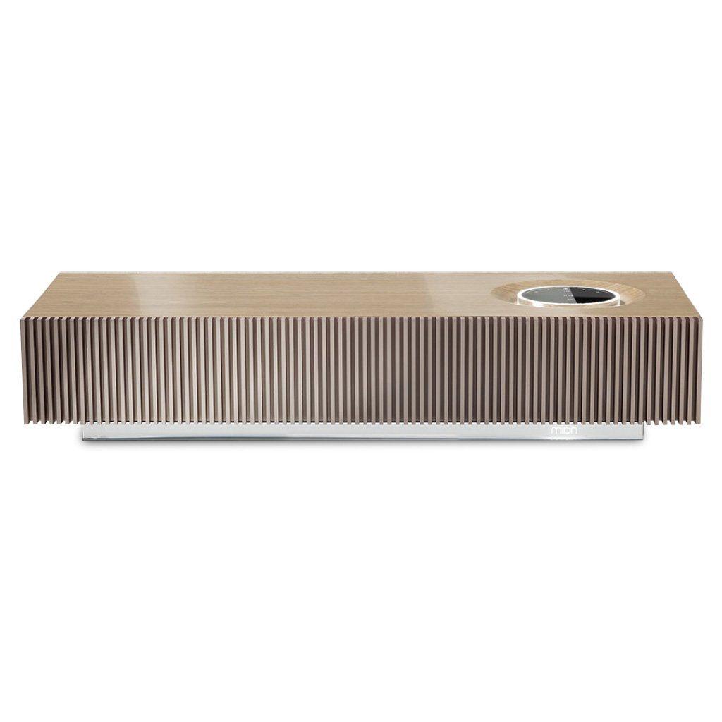 Naim Mu-so 2nd Generation, rear view, light wood | Headphones.com