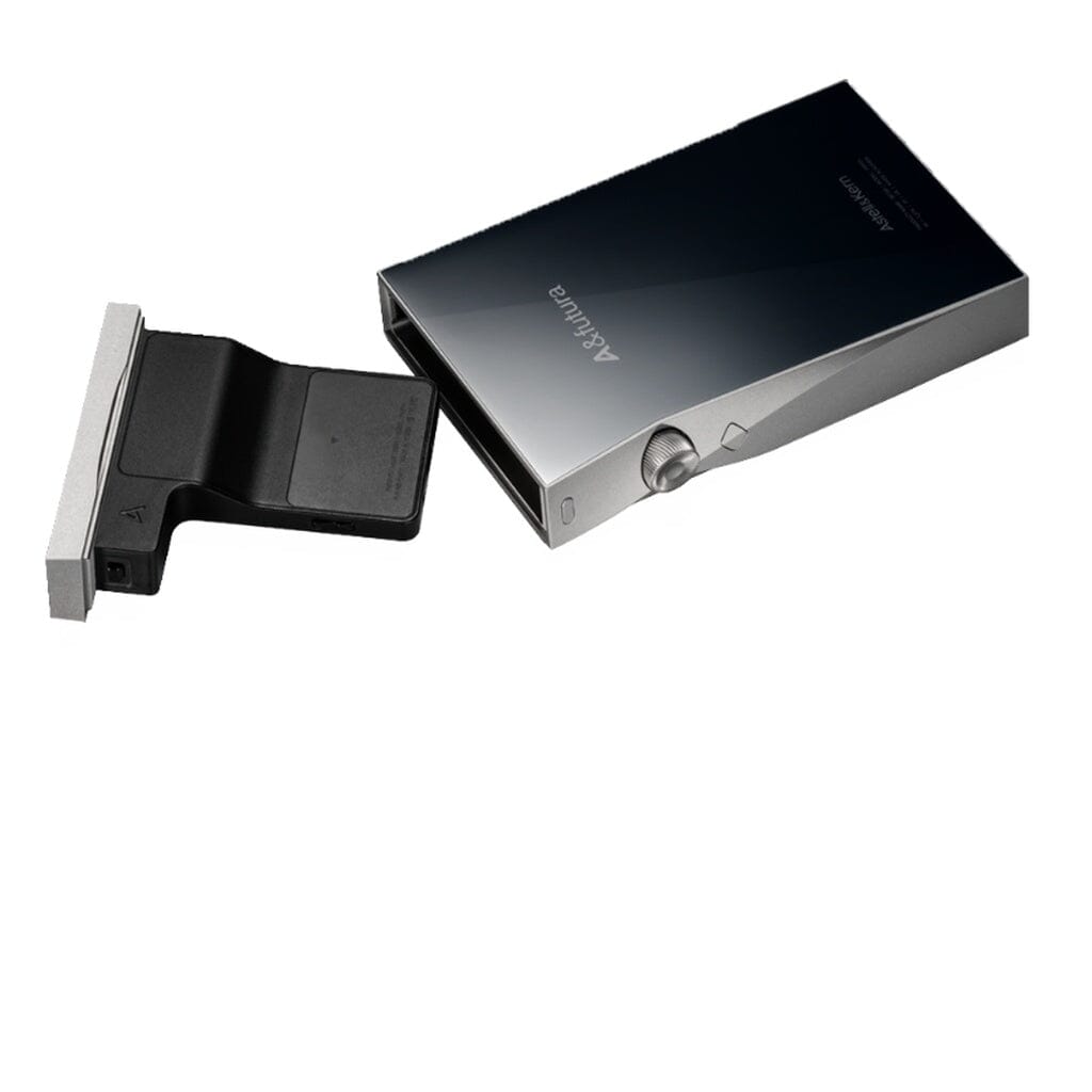 An Astell & Kern SEM2 All-In One Module for SE180 (Open Box - Clearance) is pictured with its compartment partially open, showing the battery tray being removed.