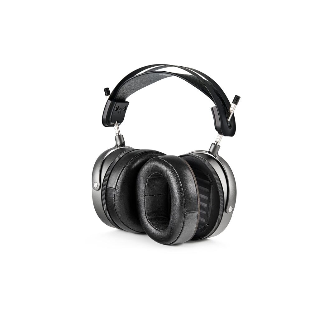 The Audeze MM-520 Headphones by Audeze are black over-ear studio headphones with silver accents, thick cushioned ear pads, and a padded headband—ideal for audiophiles thanks to their premium planar magnetic drivers.
