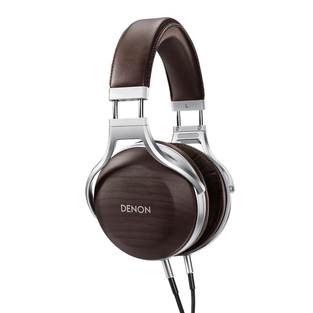 denon ah-d5200 closed-back over-ear wooden headphones