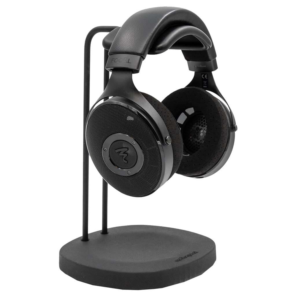 Focal Elex Dynamic Open-Back Headphones on headphone stand | Available now on Headphones.com