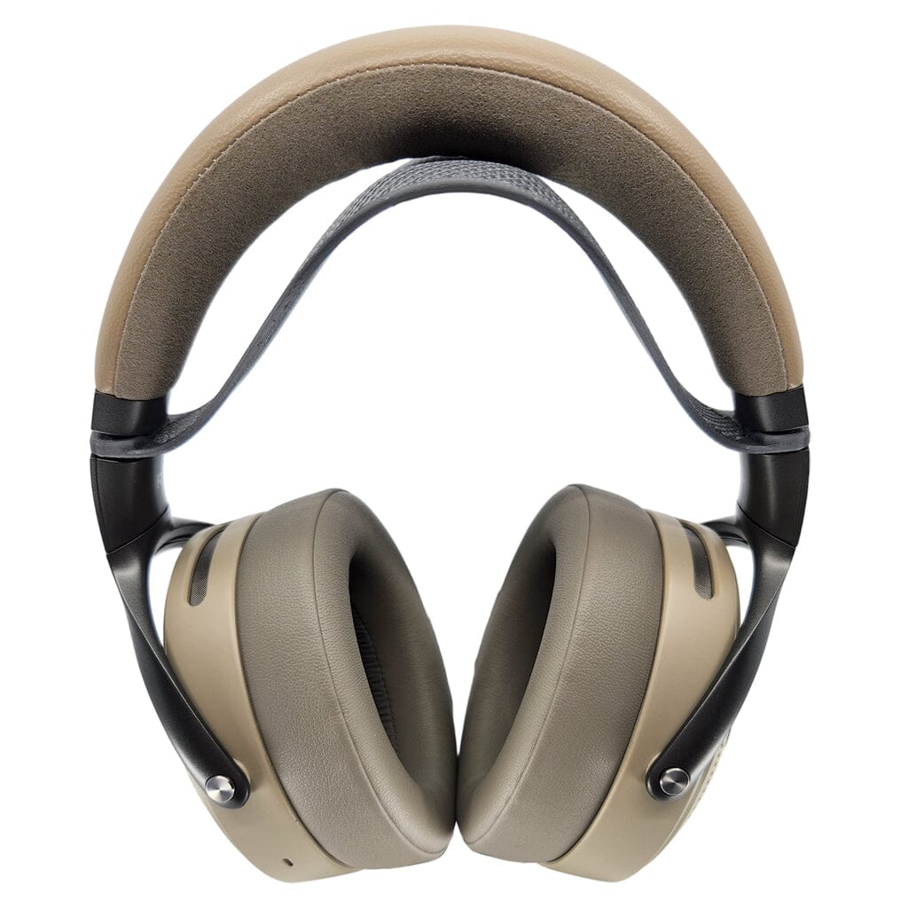 The Capra Audio Capra Comfort Strap for Focal Headphones (Small) features cushioned brown ear cups and headband, a black adjustable frame, and a comfort strap, displayed front-facing on a white background.
