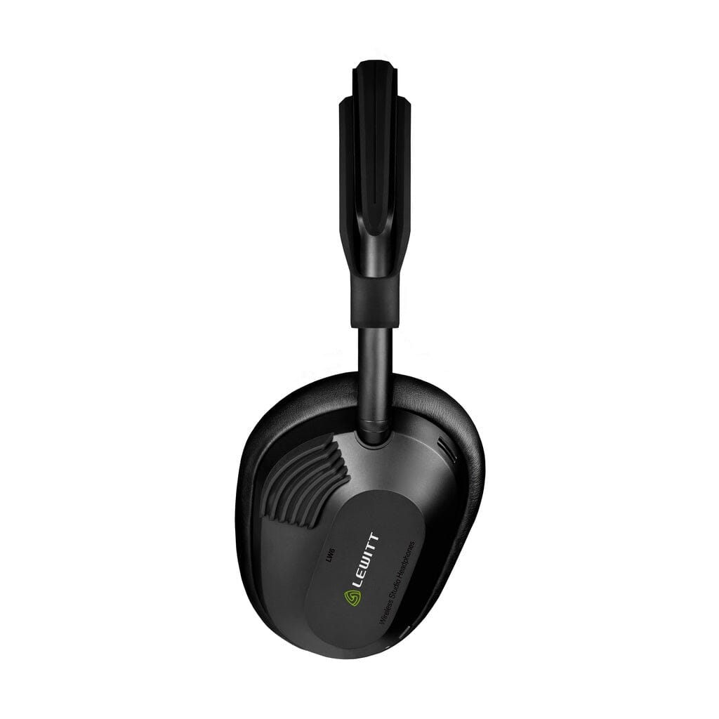 Lewitt LW6 Wireless Headphones - side view of the earcup with Lewitt logo