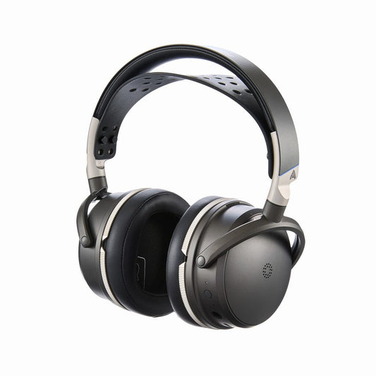 Audeze Maxwell 2 ANC Wireless Headphones by Audeze are black and silver over-ear wireless gaming headphones with a padded headband, visible ear cushions, and control buttons on the ear cups, featuring active noise cancellation, shown against a white background.
