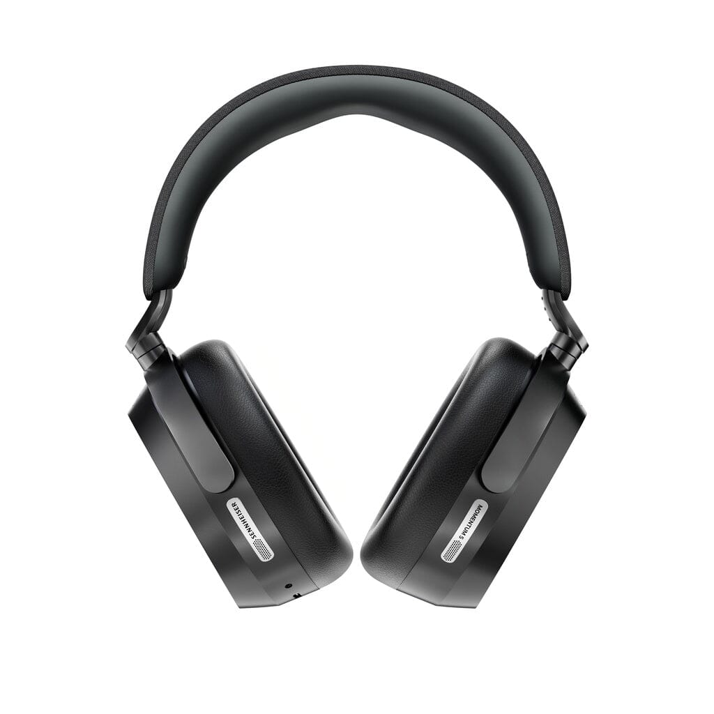 Sennheiser Momentum 5 Wireless Headphones by Sennheiser, featuring noise cancellation and cushioned ear cups and headband, displayed against a white background.