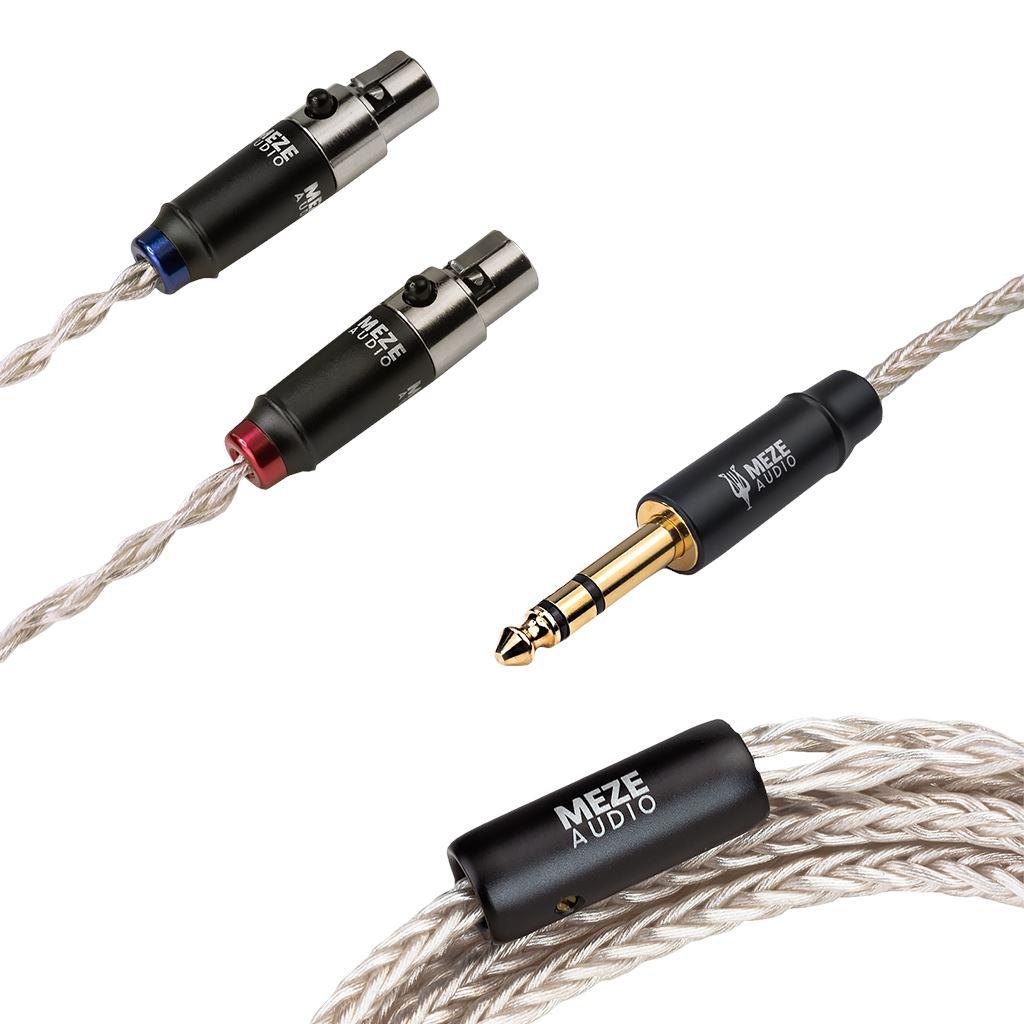 Meze Audio Silver PCUHD 4-Pin Mini-XLR Replacement Cable Cables Meze 6.3mm (1/4") 